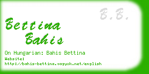 bettina bahis business card